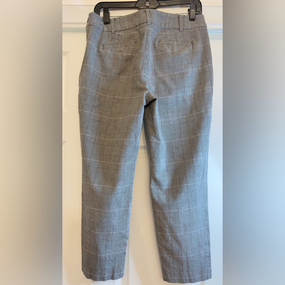 Talbots Classic Gray Ankle Plaid Women's Pants - Picture 5 of 12